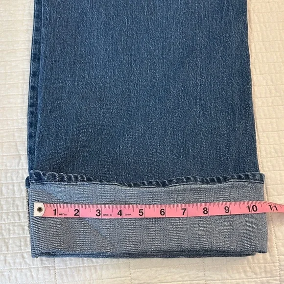 Free Assembly sz 12 Wide Leg High Rise Cuff Straight Leg - Picture 10 of 10